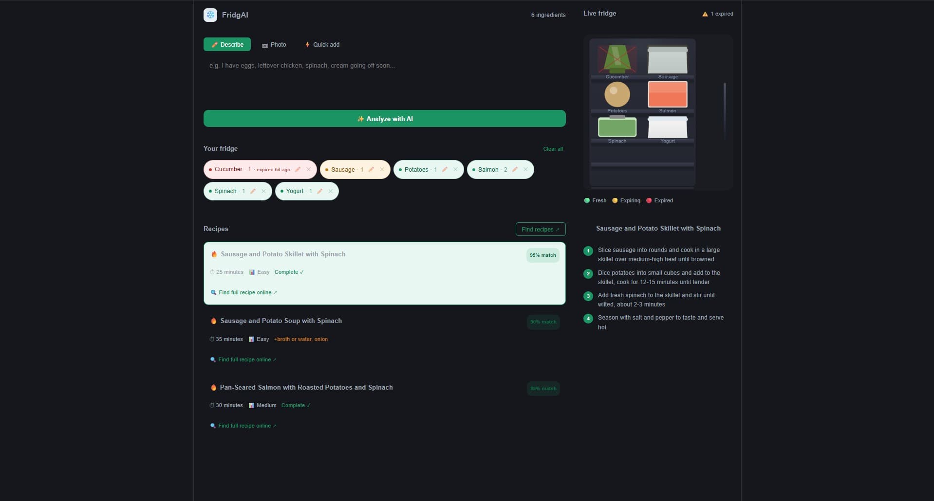 Capture d'écran du projet